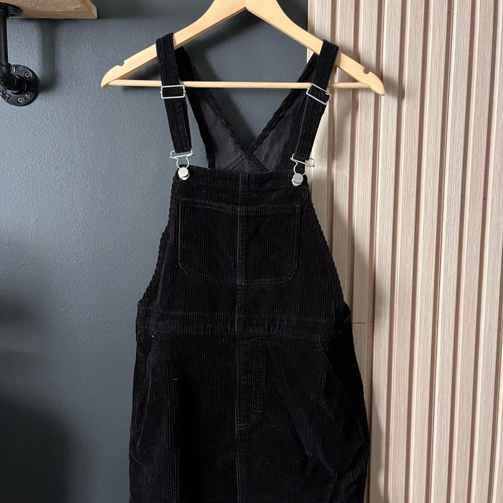 Black Corduroy Overalls
